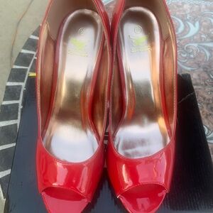 Red Patent Leather 4” Heels